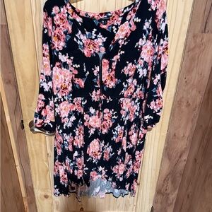 Torrid Mini Challis Floral Print High Low